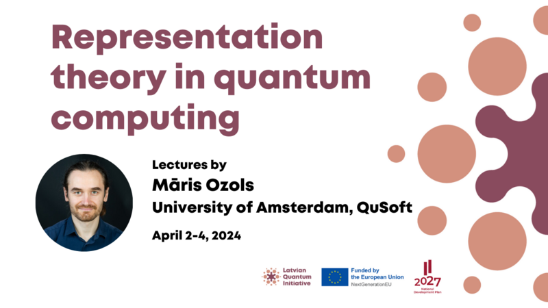 Representation theory in quantum computing - mini-course by Māris Ozols